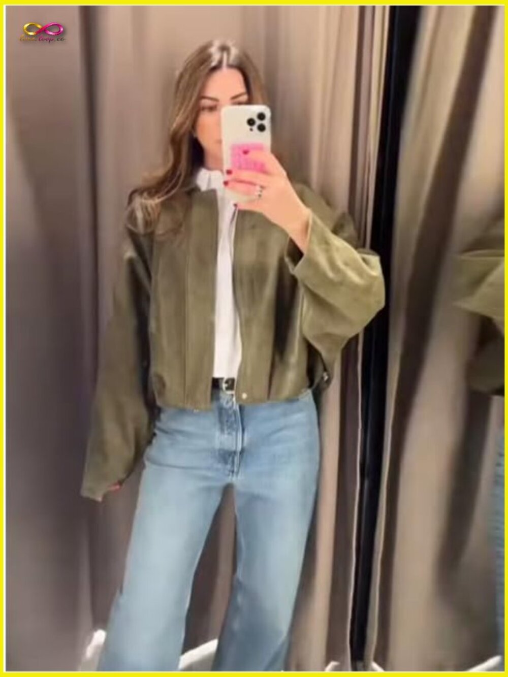 Faux Suede Cropped Jacket Open Front Casual Lightweight Fall Winter Coat - Picture 3 of 7